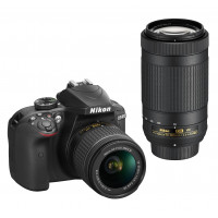 Nikon D3400 Digitale Spiegelreflexkamera mit Objektiv Nikkor AF-P 18/55vr und Nikkor AF-P 70 - 300 VR, 24,7 Megapixel, LCD 3, SD-8 GB 300 x Premium Lexar, Schwarz [Nital Card: 4 Jahre Garantie]-22